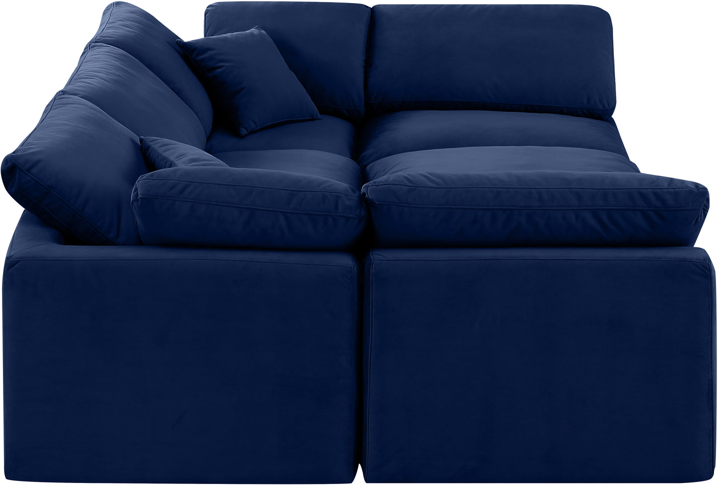 luxus navy velvet modular sectional sec6c