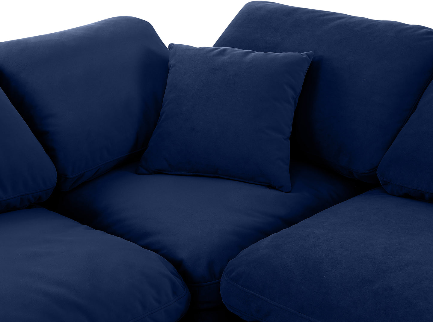 luxus navy velvet modular sectional sec6c