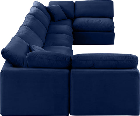 Luxus Navy Velvet Modular Sectional Sec7B