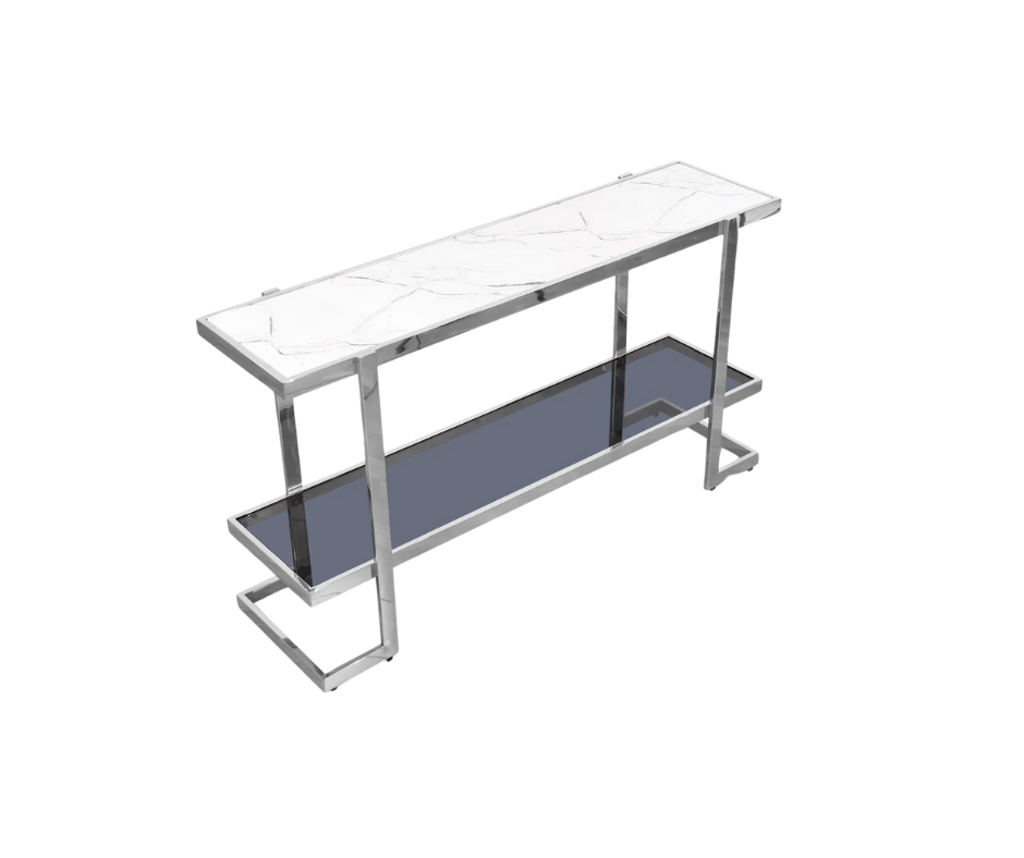 gala silver console table