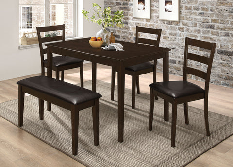 Payne 5-piece Rectangular Dining Table Set CappuccinoCappuccino