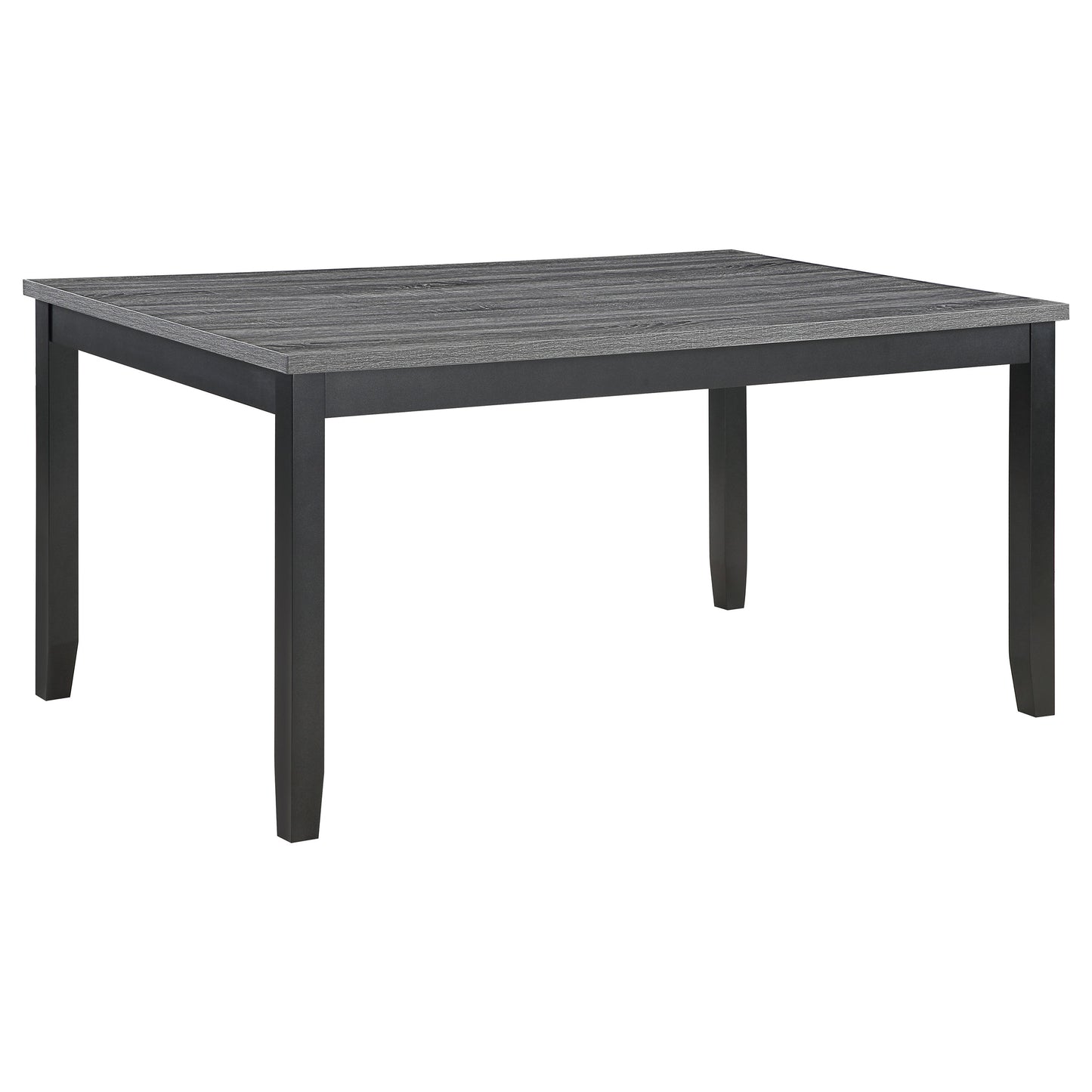 gigi 6-piece rectangular dining table set grey and black