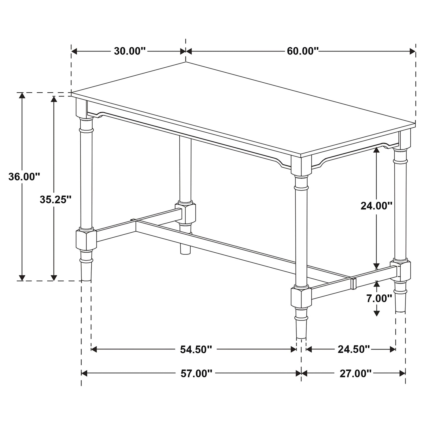 gregory 5-piece rectangular counter height dining set white