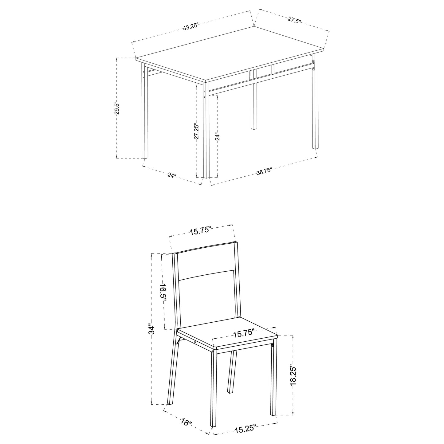 5 pc dining set