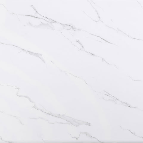 Paula Rectangular 79-inch Faux Marble Dining Table WhiteWhite Faux Marble