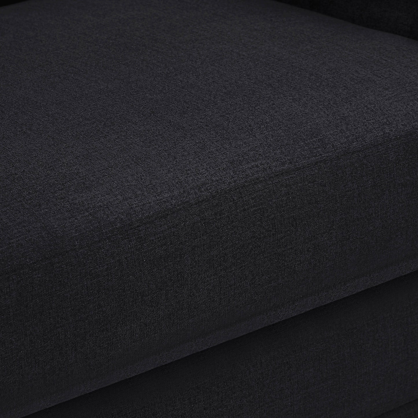 kent black linen textured fabric sofa s