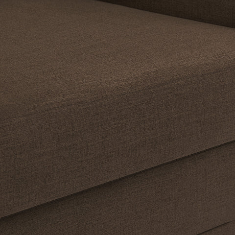 Kent Brown Linen Textured Fabric Chair C