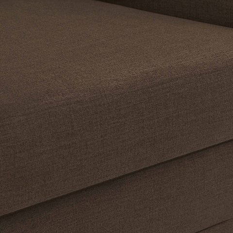 Kent Brown Linen Textured Fabric Sofa S