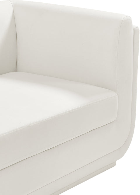 Kent Cream Linen Textured Fabric Chair C