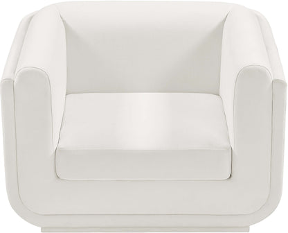 Kent Cream Linen Textured Fabric Chair C