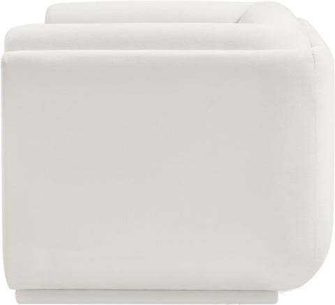 Kent Cream Linen Textured Fabric Chair C