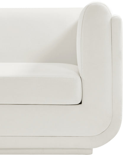 Kent Cream Linen Textured Fabric Chair C