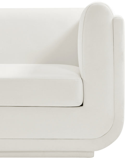 Kent Cream Linen Textured Fabric Chair C