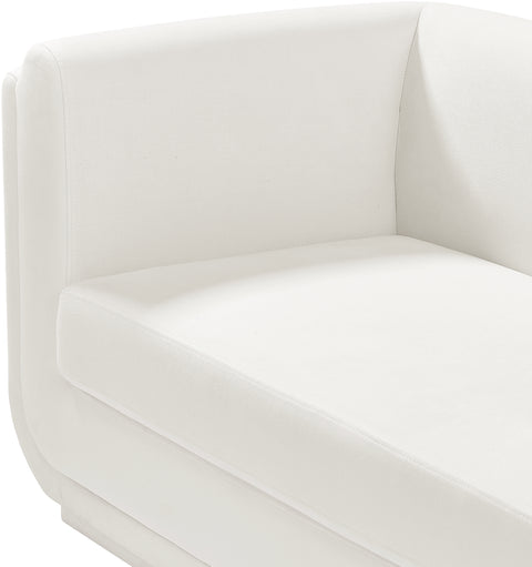 Kent Cream Linen Textured Fabric Chair C
