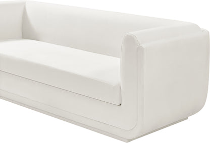 Kent Cream Linen Textured Fabric Sofa S