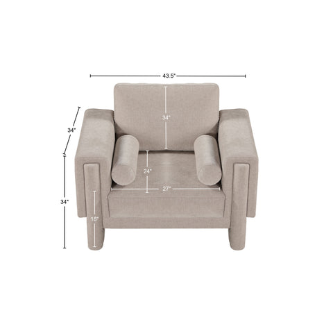 Jones Beige Chenille Fabric Chair C