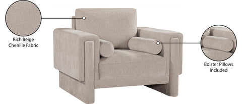 Jones Beige Chenille Fabric Chair C
