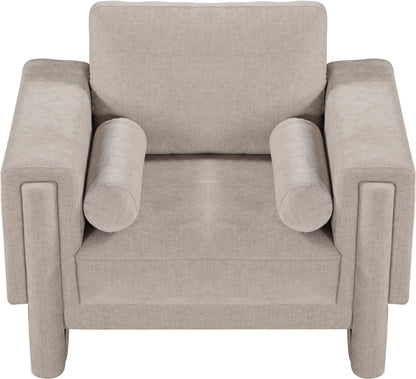 Jones Beige Chenille Fabric Chair C