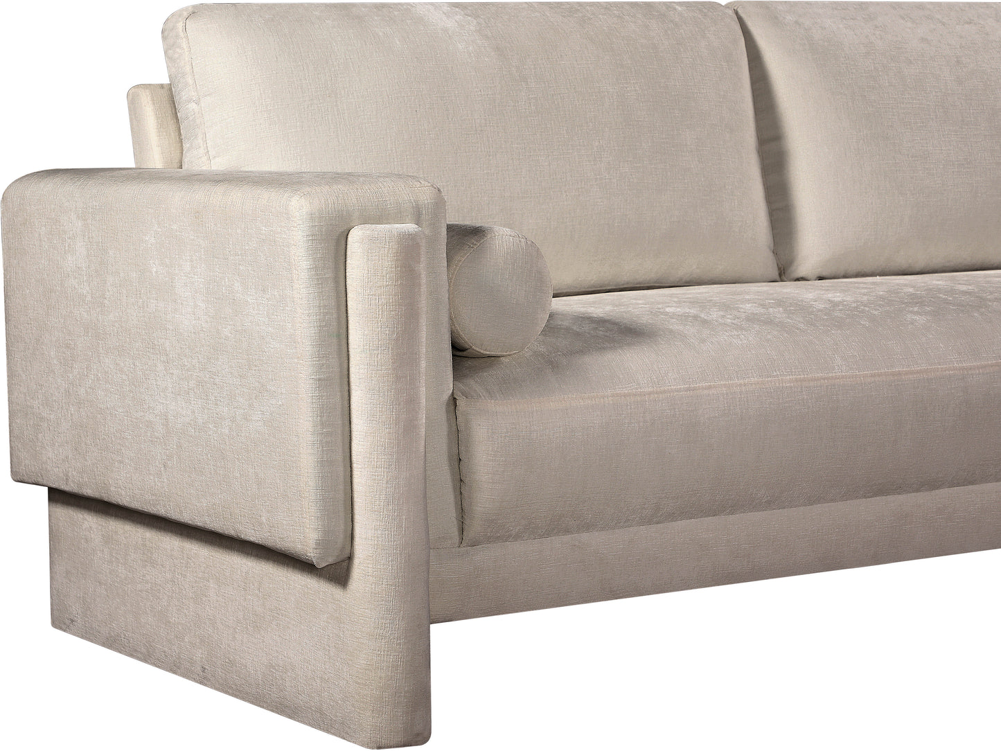 jones beige chenille fabric loveseat l