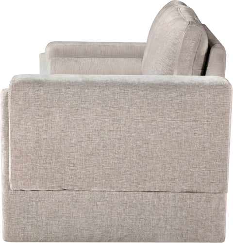 Jones Beige Chenille Fabric Loveseat L