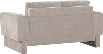 Jones Beige Chenille Fabric Loveseat L