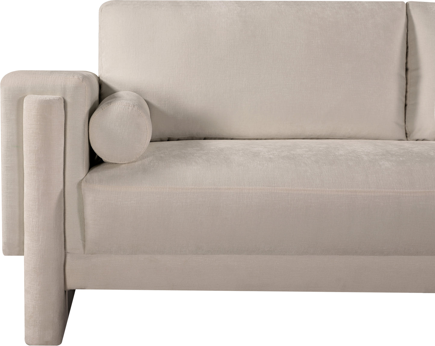 jones beige chenille fabric loveseat l