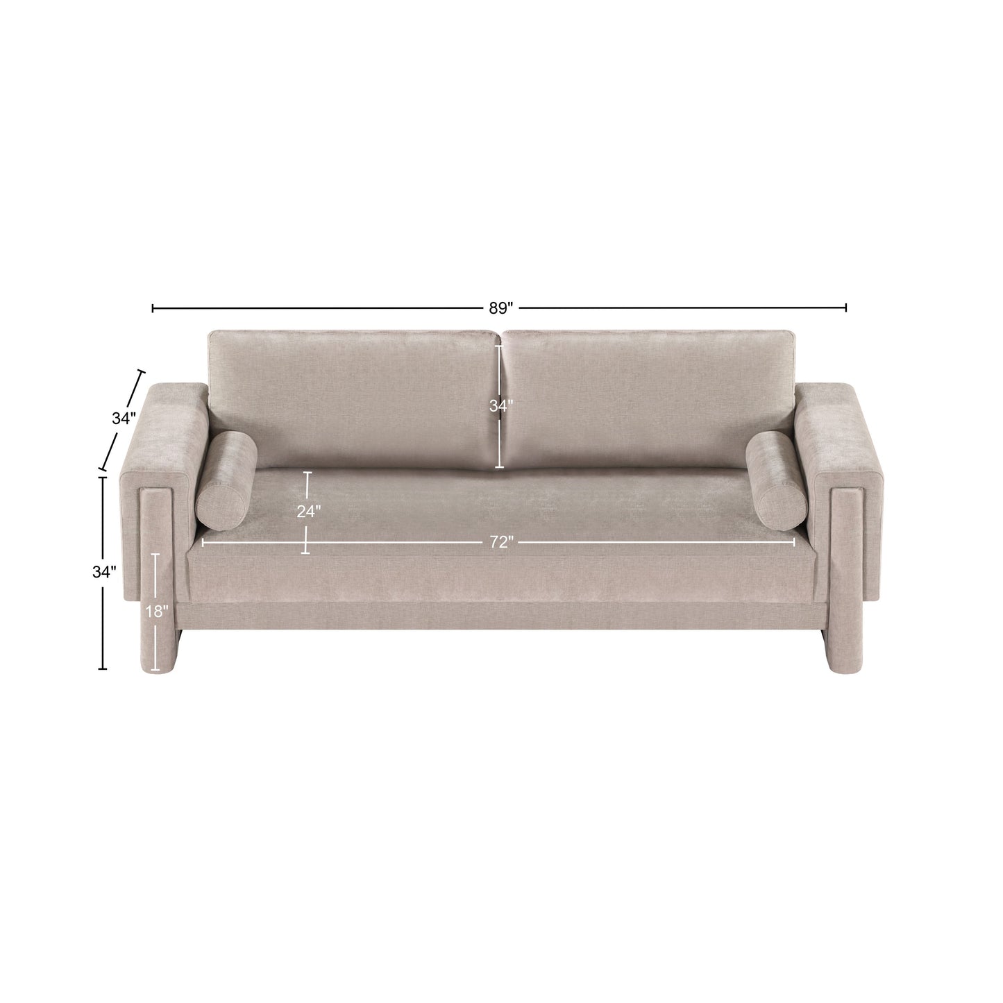 jones beige chenille fabric sofa s