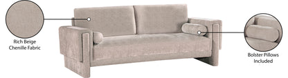 Jones Beige Chenille Fabric Sofa S