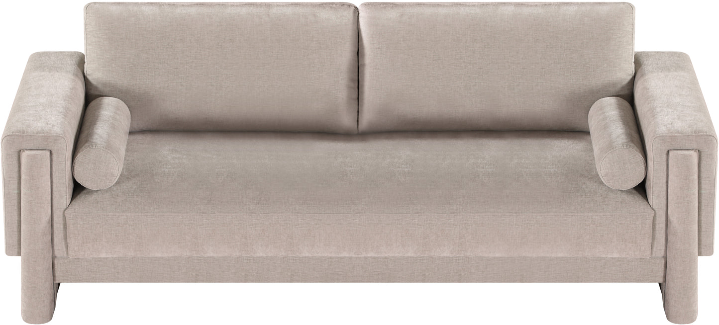 jones beige chenille fabric sofa s