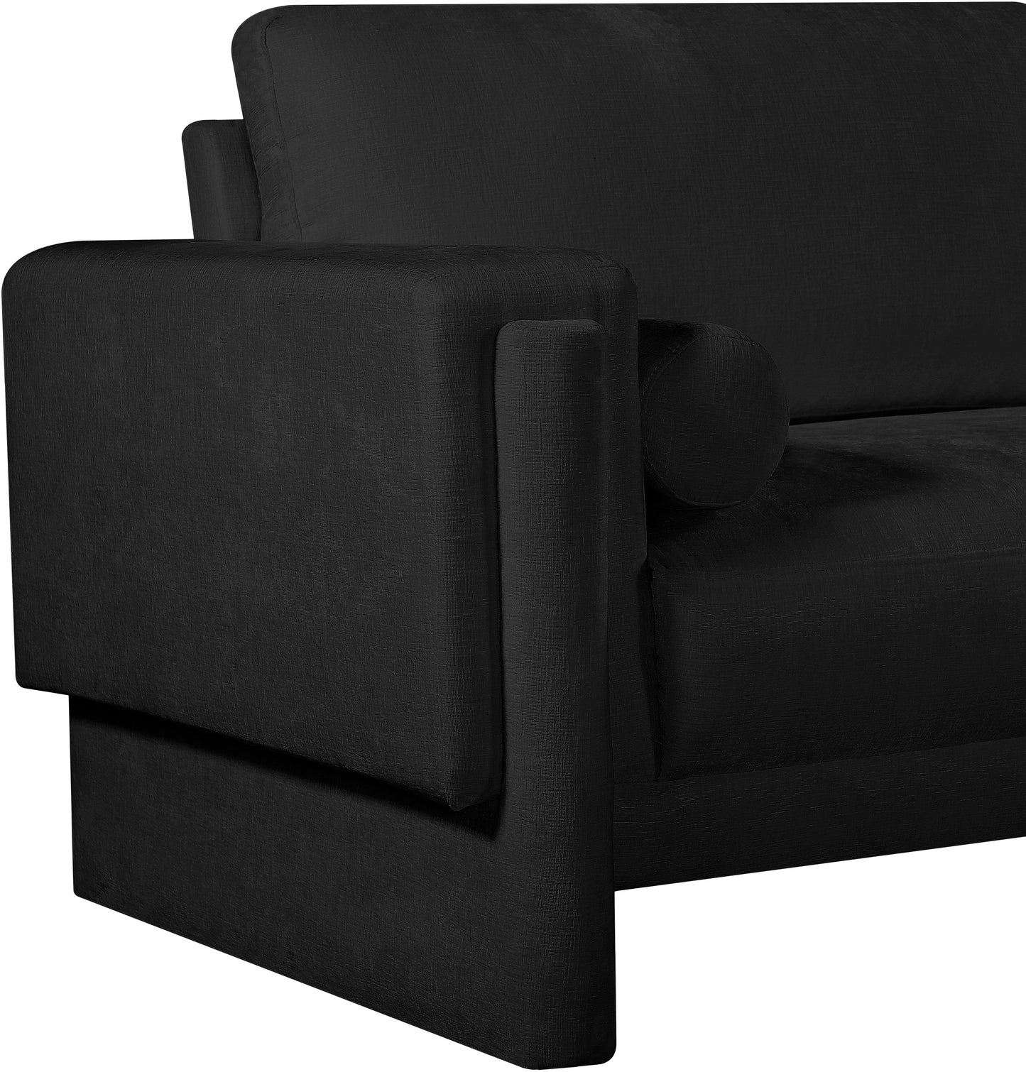 jones black chenille fabric chair c