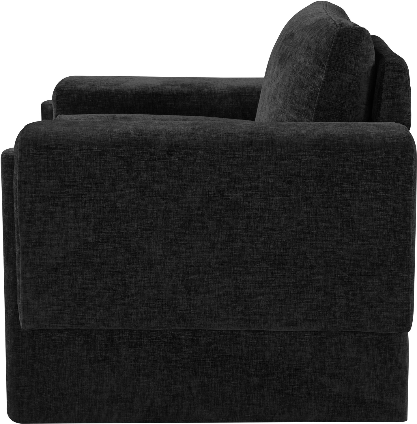 jones black chenille fabric chair c