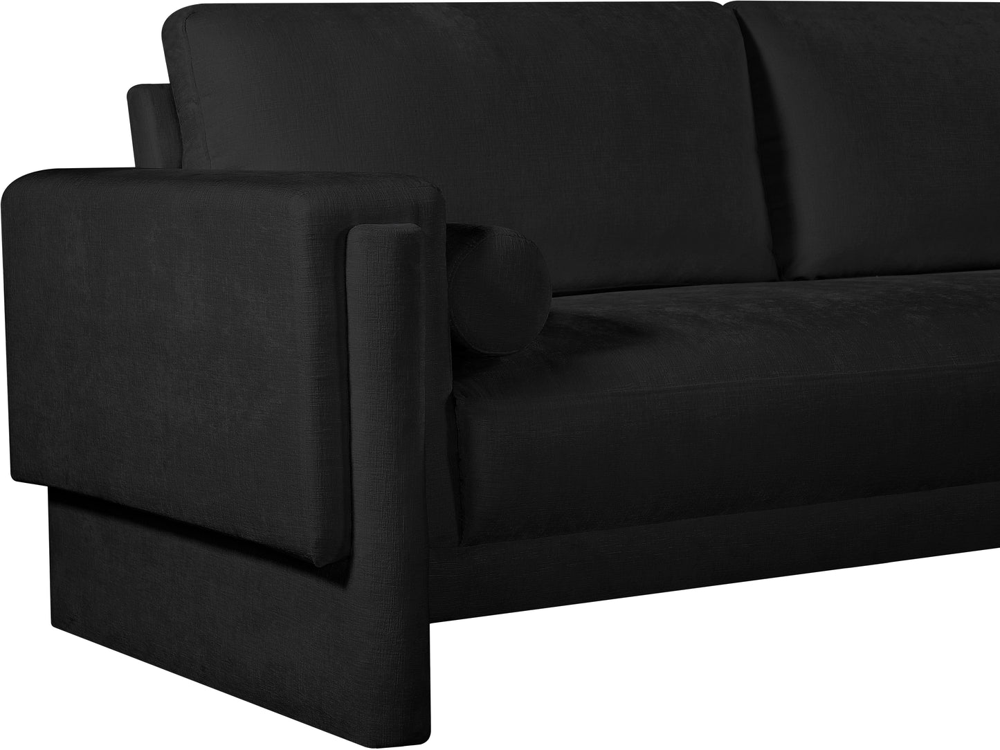 jones black chenille fabric sofa s