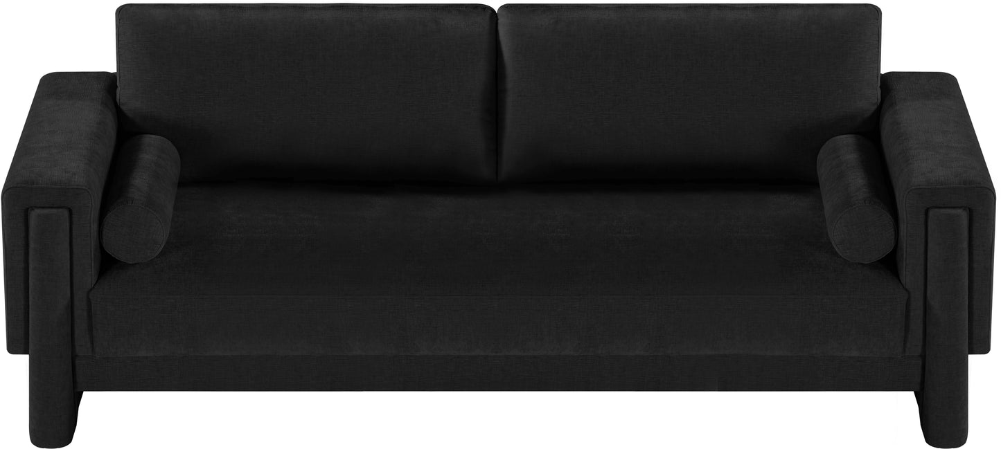 jones black chenille fabric sofa s