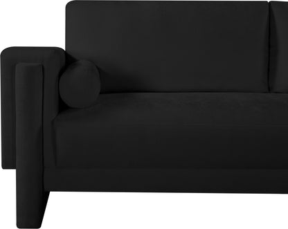 Jones Black Chenille Fabric Sofa S