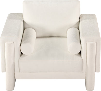 Jones Cream Chenille Fabric Chair C