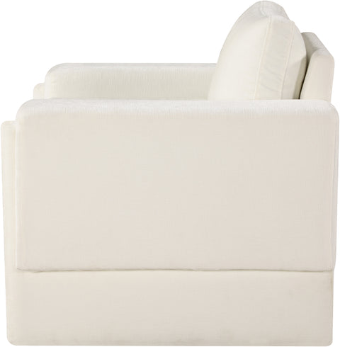Jones Cream Chenille Fabric Chair C