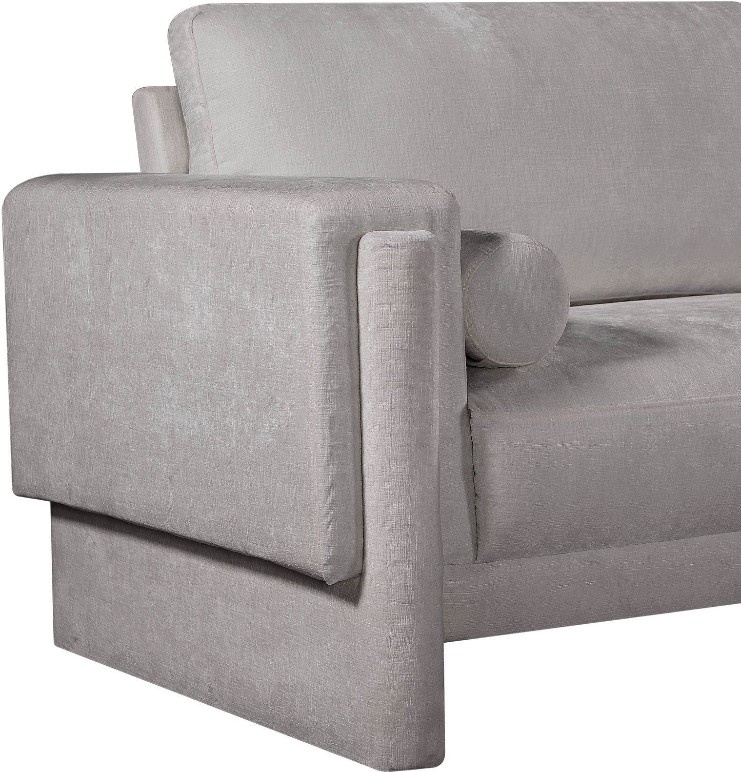 jones grey chenille fabric chair c