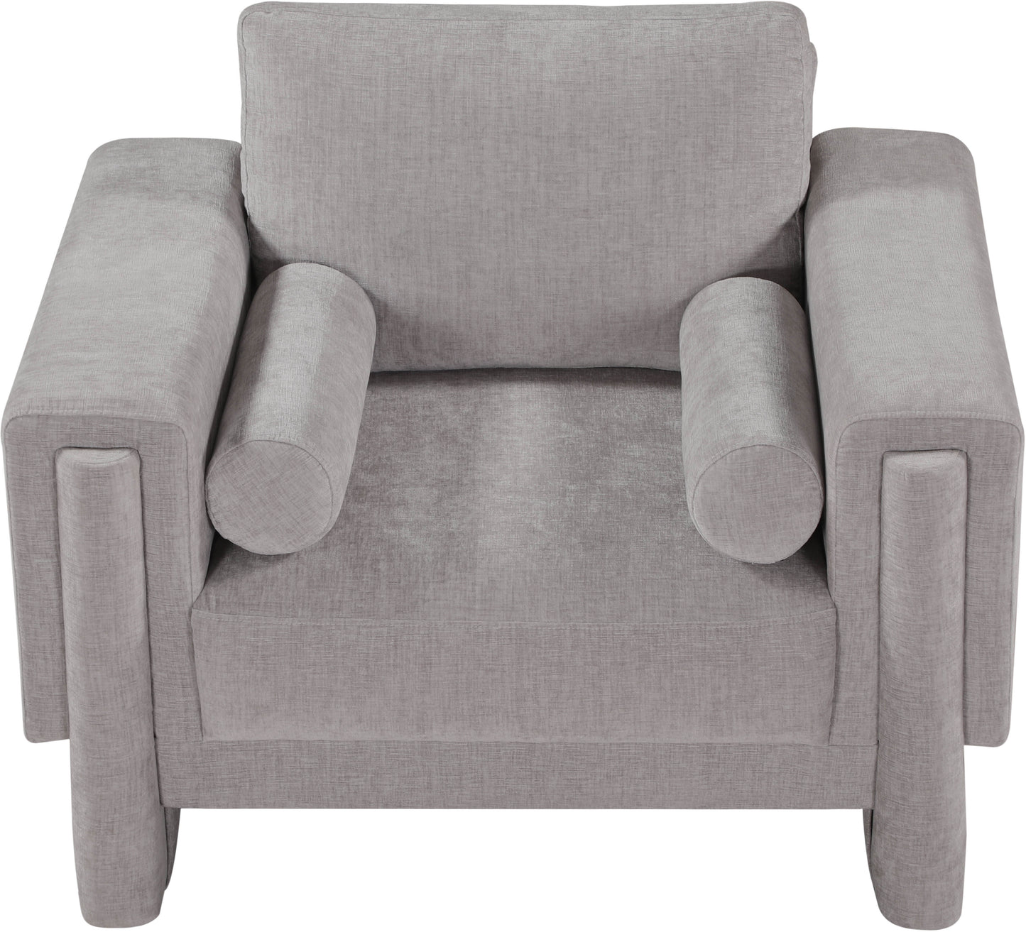 jones grey chenille fabric chair c