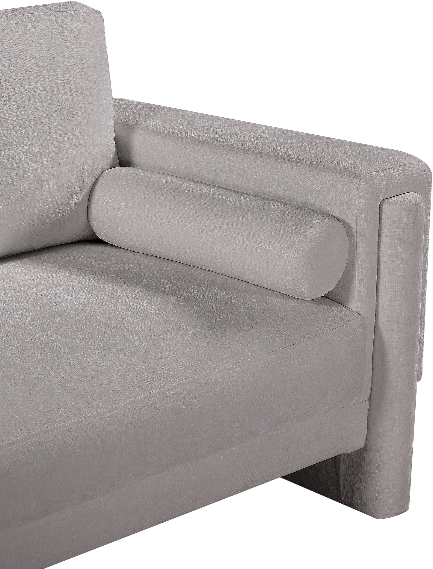 jones grey chenille fabric chair c