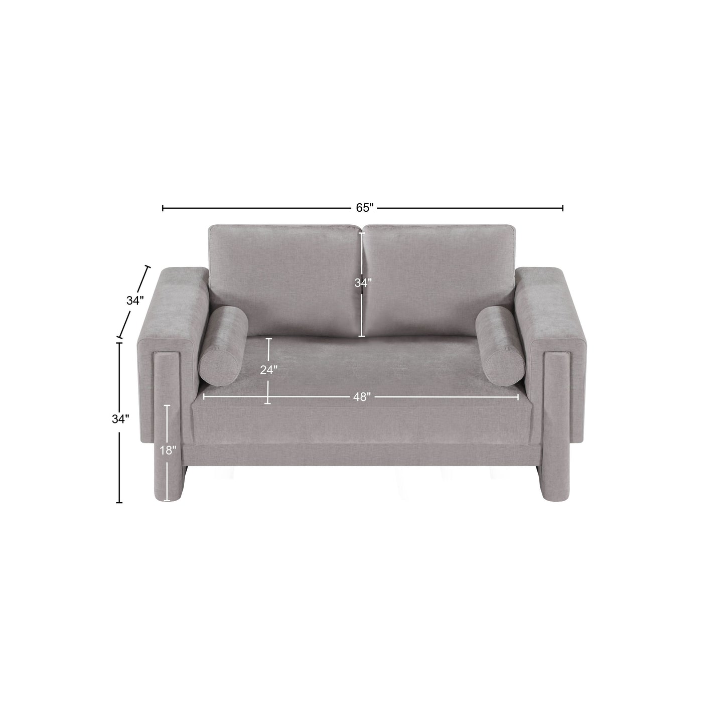 jones grey chenille fabric loveseat l