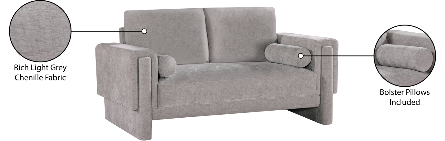 jones grey chenille fabric loveseat l