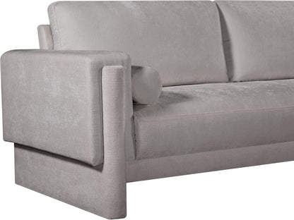 Jones Grey Chenille Fabric Loveseat L