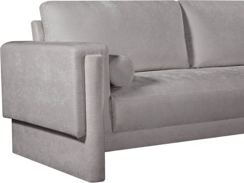 Jones Grey Chenille Fabric Loveseat L
