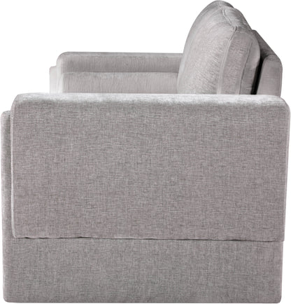 Jones Grey Chenille Fabric Loveseat L