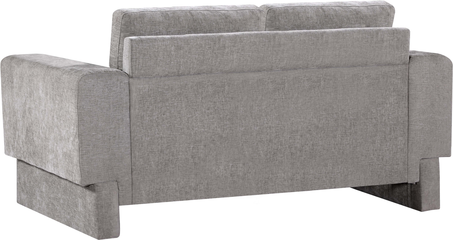 jones grey chenille fabric loveseat l