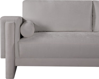 Jones Grey Chenille Fabric Loveseat L