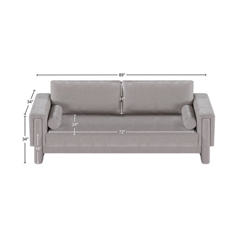 Jones Grey Chenille Fabric Sofa S