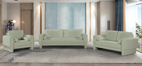Jones Mint Chenille Fabric Loveseat L