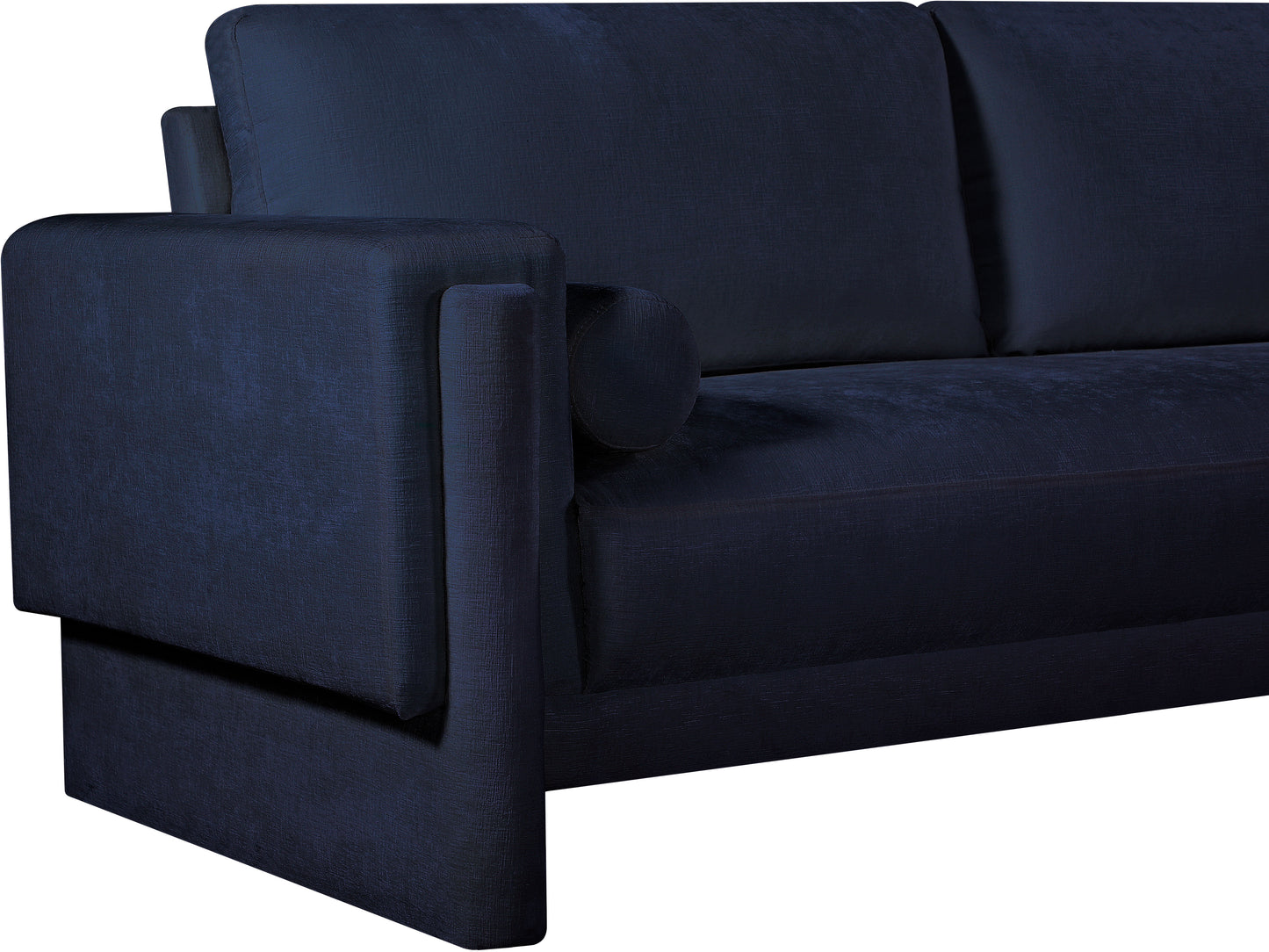 jones navy chenille fabric loveseat l