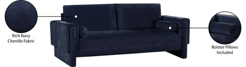 Jones Navy Chenille Fabric Sofa S